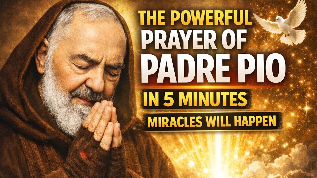 THE POWERFUL PRAYER OF PADRE PIO IN 5 MINUTES, MIRACLES WILL HAPPEN