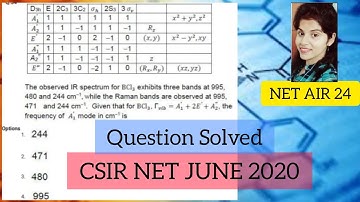 CSIR NET JUNE 2020 QUESTION SOLVED| DETALIED SOLUTION| CHEMISTRY| IT
