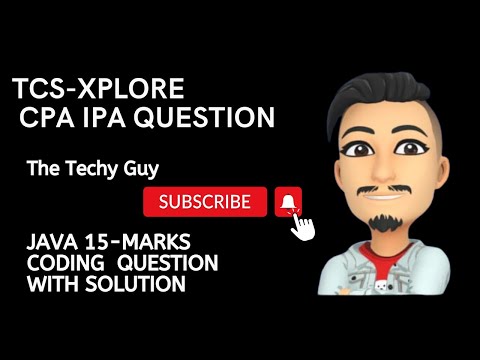 UNIQUE ELEMENT TCS XPLORE CPA IPA JAVA CODING QUESTION 15 MARKS