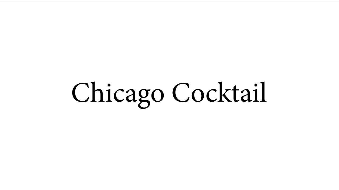 Chicago Cocktail - ASMR Wiki Reading