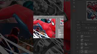 INSANE Spider-Man Poster Transformation🔥 #shorts #photoshop #vfx  #editing #gloweffect #design