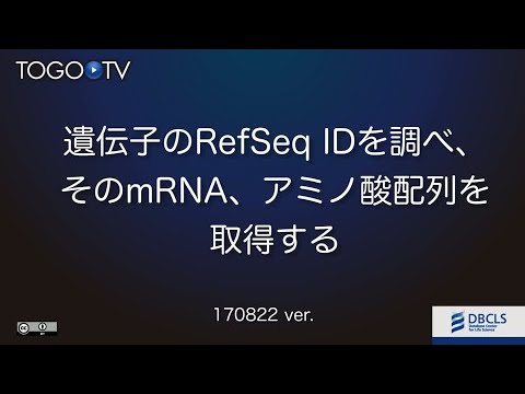 遺伝子のRefSeq IDを調べ、そのmRNA、アミノ酸配列を取得する