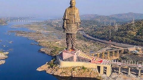 Aerial view statue of unity | Helicopter view of statue of unity | sardar vallabhbhai patel statue