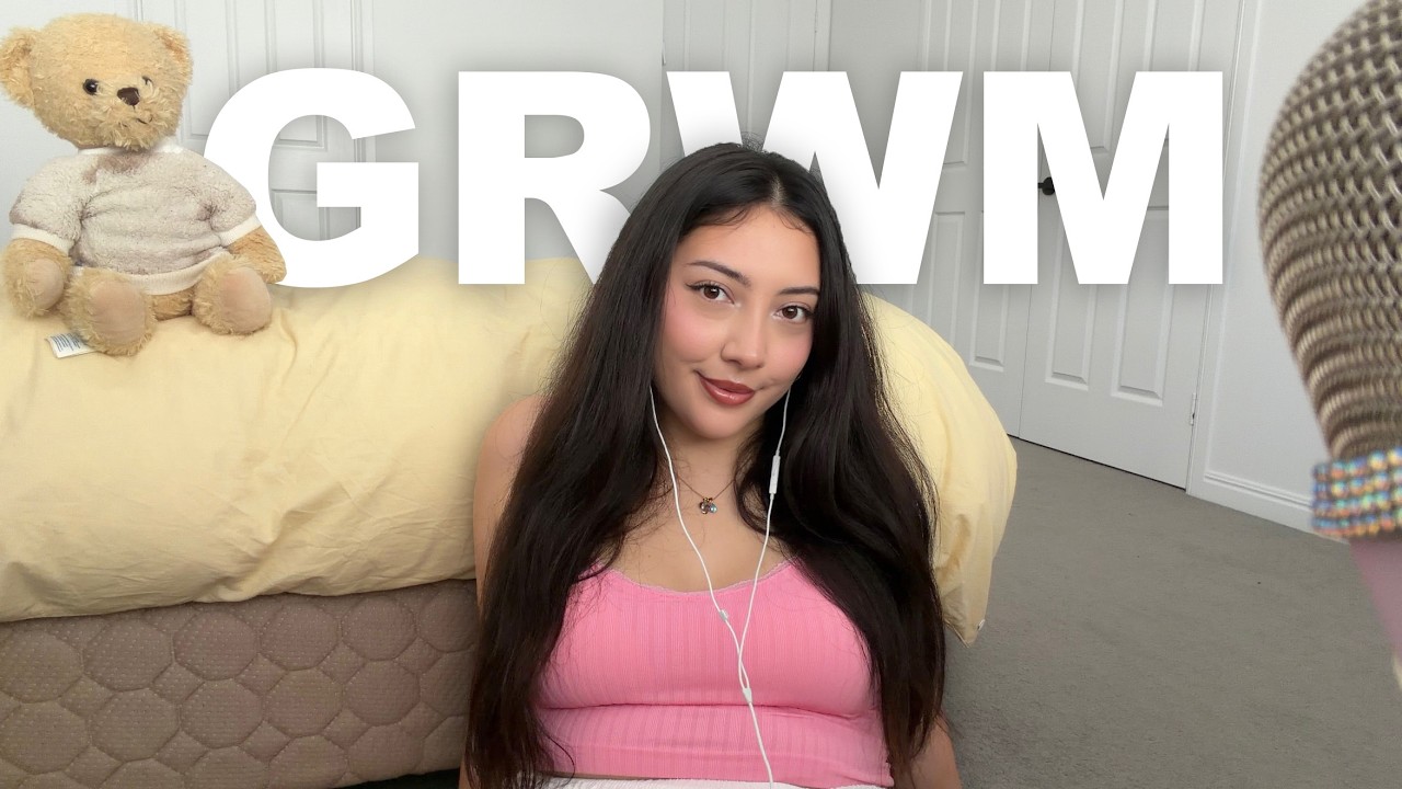 ASMR sitting on my bedroom floor doing my makeup