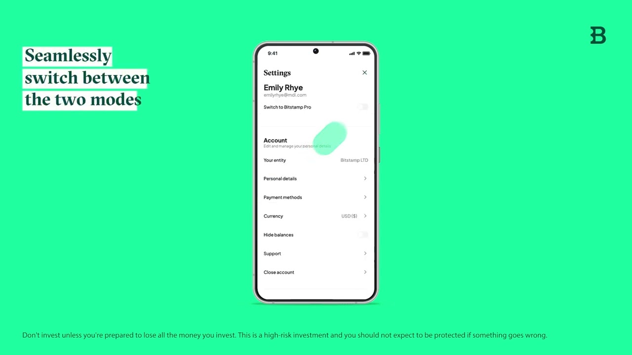 One app, two modes - Discover the new unified Bitstamp app!