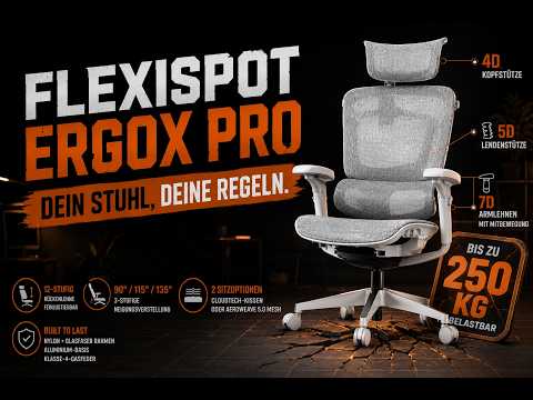 Vorschaubild zum Video: Flexispot ErgoX Pro - Dein Stuhl, Deine Regeln