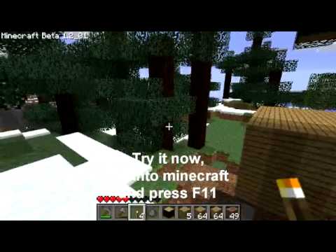 Minecraft: How to enable Full Screen - YouTube