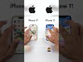 iPhone 17 vs iPhone 11 🔥Speed Test Comparison:🥀🔥#shorts #trending