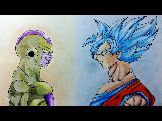 goku ssj deus azul vs freeza dourado - Desenho de bandoficial - Gartic