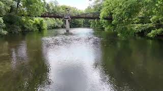 Stunning Drone Footage: Kinnickinnic River in Downtown River Falls, WI
