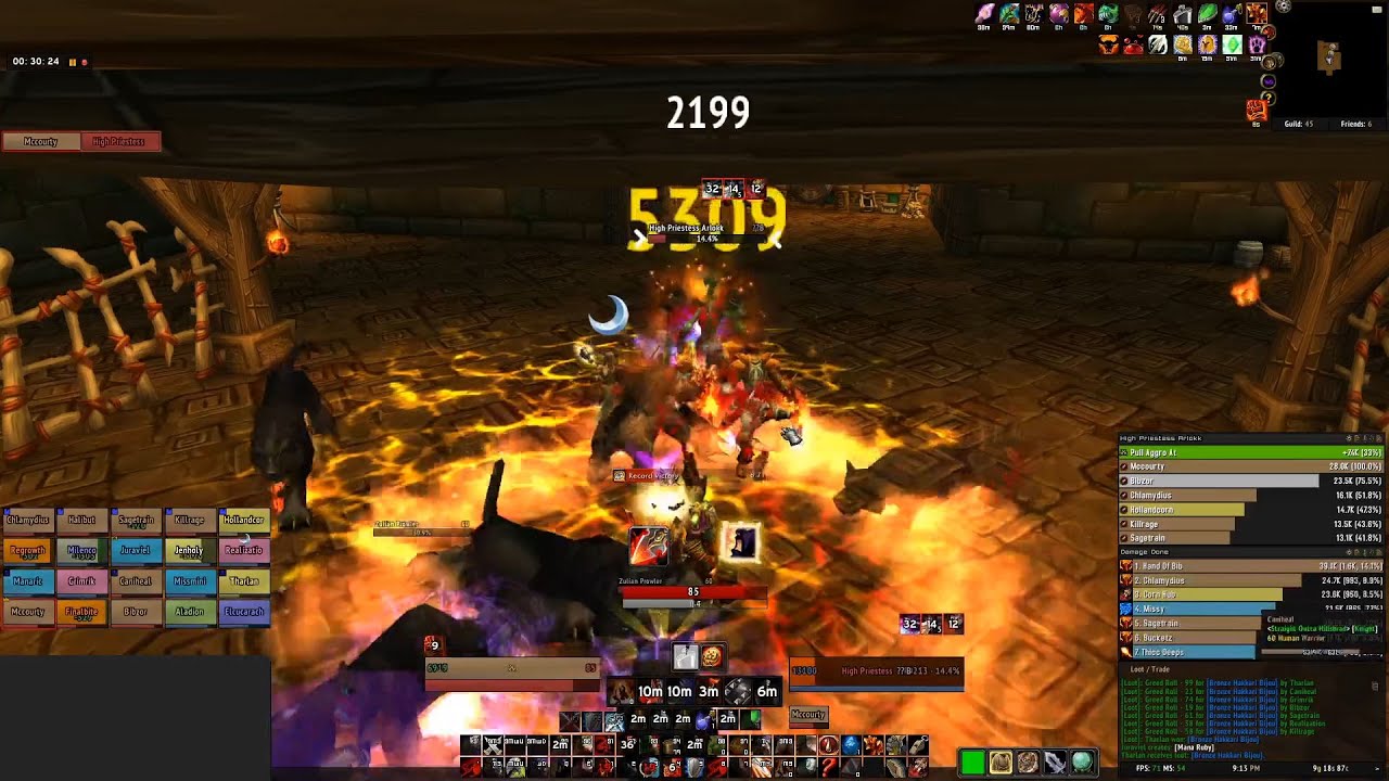 Classic WoW Rank 1 World 2H Fury Slam DPS Warrior High Priestss Arlokk ZG Hand of Rag (1386.8)