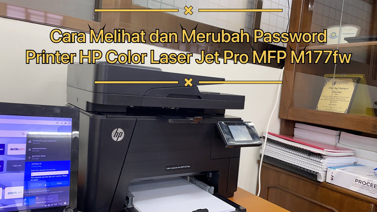 Cara (melihat dan merubah) Password Printer Color Laser Jet Pro MFP