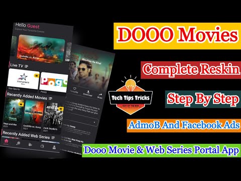 Dooo - Movie & Web Series Portal App - Complete Reskin Step By Step - Tech Tips Tricks 2020