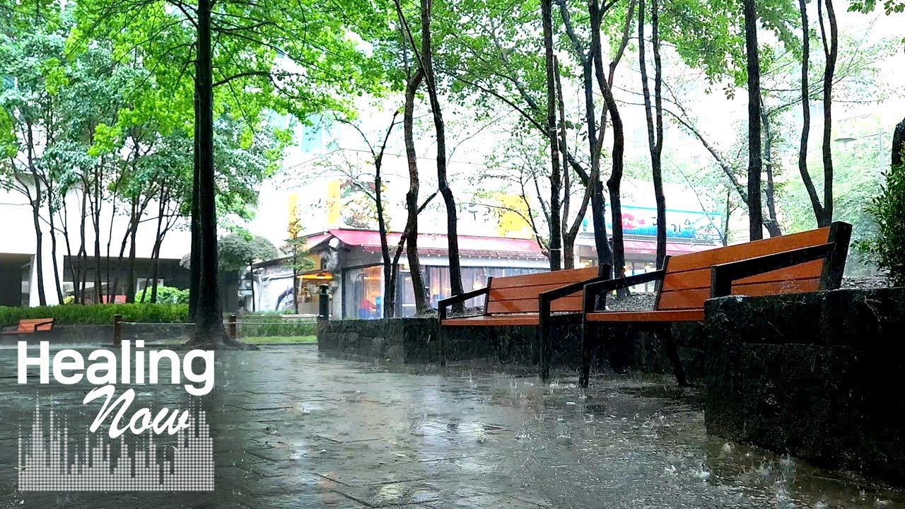 Спокойно поспите на колыбели из-за внезапного дождя и дождя возле Бэксеок-дона в Ильсане.