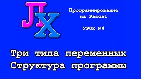 Три типа переменных. Структура программы.#2.Программирование на Pascal