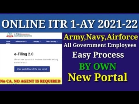 ITR filing in NEW PORTAL! Army personnel ITR filing! online E filing! Defence personnel ITR! ITR !