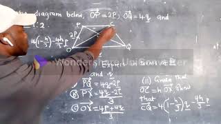 Vectors Exam Question 2017 ECZ paper 2 Part 4