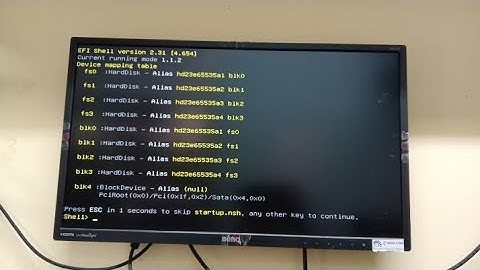 EFI Shell Version 2.31 [4.654]