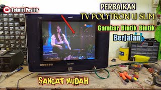 Polytron Slim TV image showing running spots