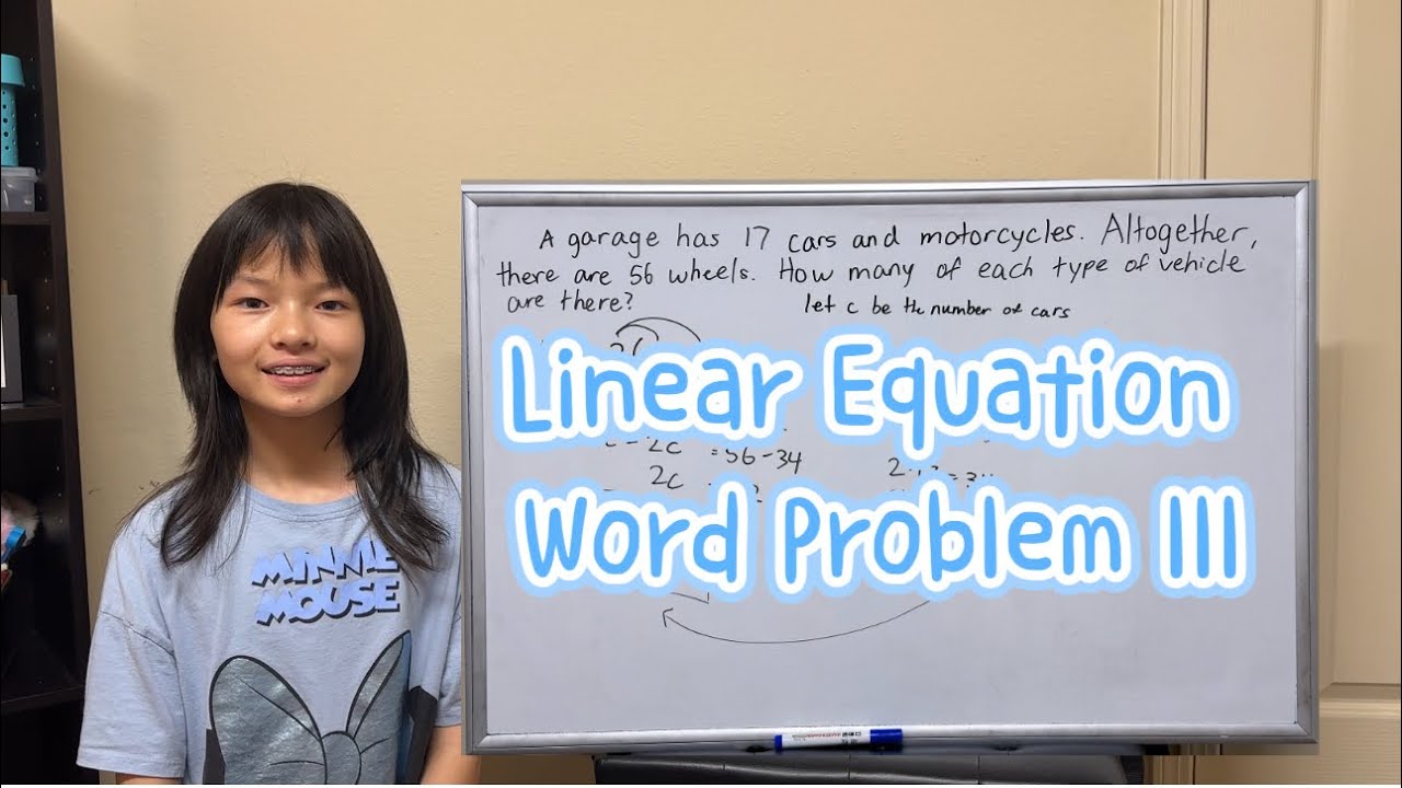 Linear Equation Word Problem lll - YouTube