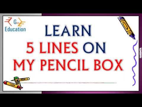 5 Lines On My Pencil Box School Home Work Youtube