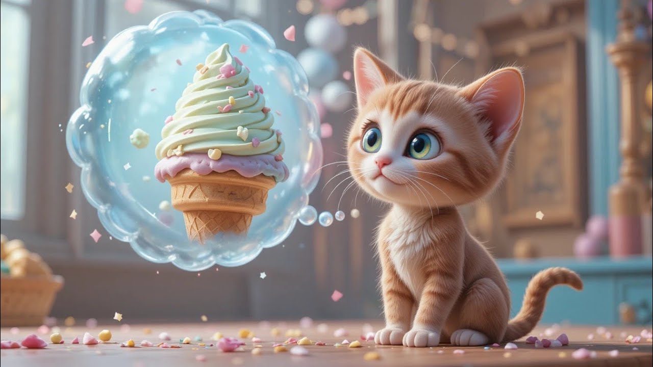 Cute Kitten Wants Ice Cream 🍦 | Emotional Mother Love Story | Pixar Style Animation