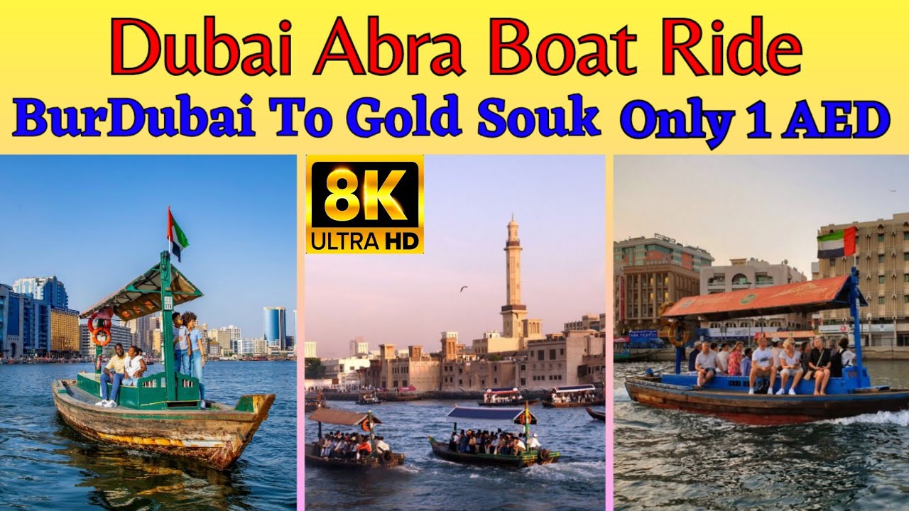 Dubai abra Boat ride Ticket 1 Dirham 🇦🇪 BurDubai To Gold Souk YouTube
