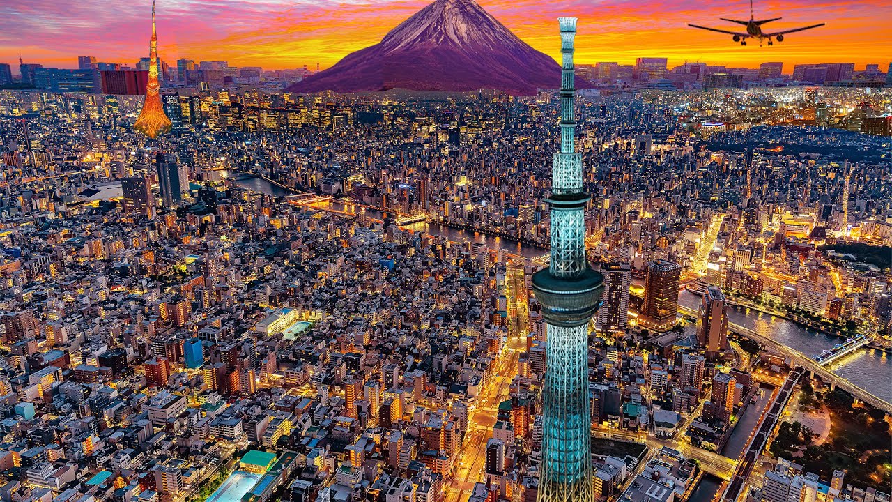🎬 Aerial Tokyo in 4K HDR｜From Golden Sunset to Neon Nights - YouTube