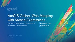 ArcGIS Online: Web Mapping with Arcade Expressions ArcGIS Online: Web Mapping with Arcade Expressions