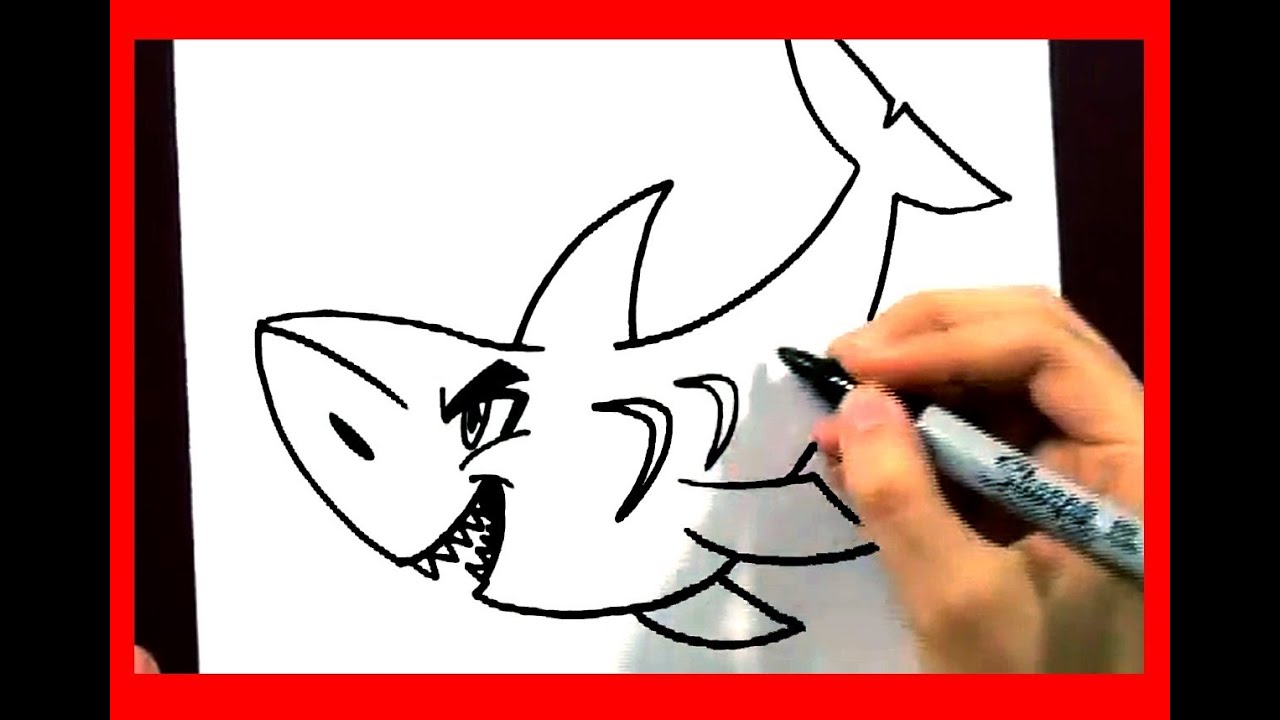 How to Draw a Shark in 2 min - How to Draw Easy Cartoons ...