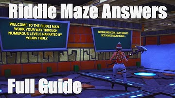 How to complete Riddle Maze Ft.4thwall narrator Fortnite Creative Guide