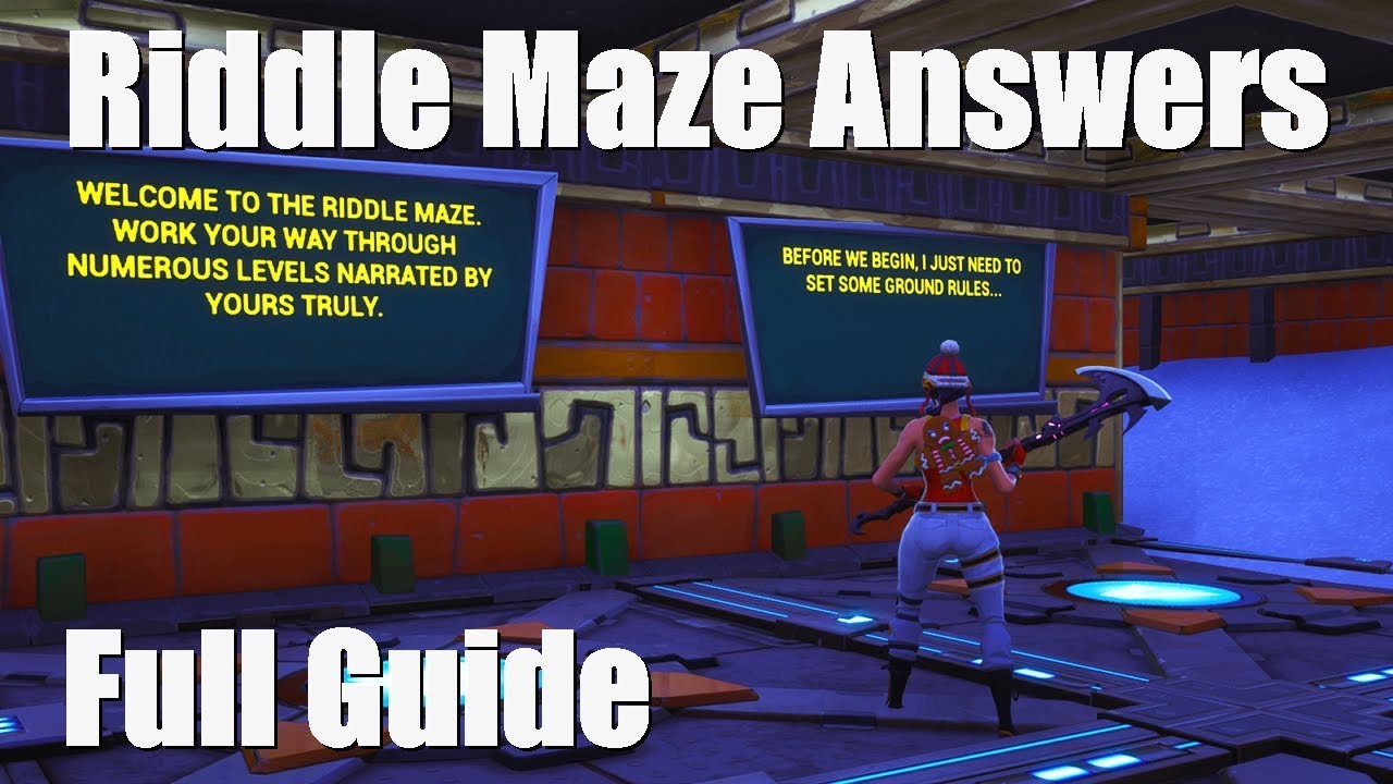 How to complete Riddle Maze Ft.4thwall narrator Fortnite ...