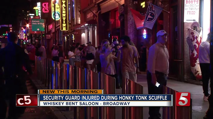 Security guard sprayed with own pepper spray during honky tonk fight