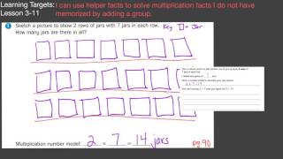 Lesson 3-11 Adding a Group (multiplication helper facts)