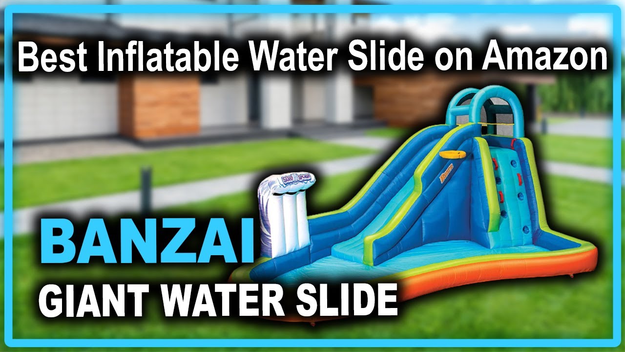 BANZAI Inflatable Giant Water Slide with Basketball Hoop - Best Inflatable Water Slide on Amazon