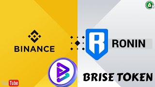RONIN Ron coin avec Binance - Brise Token Analyse