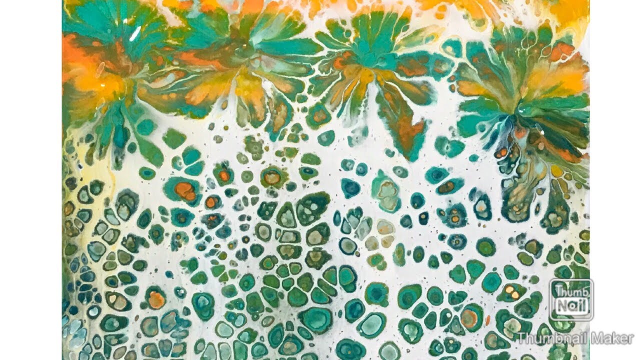 (347) Swipe and Balloon Smash Acrylic Pour Painting