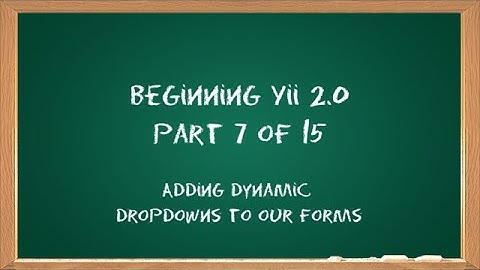 Beginning Yii 2.0 (7 of 15)