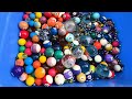 Marble Run☆ASMR where Spiderman rolls billiard balls and colorful balls out of a transparent tube