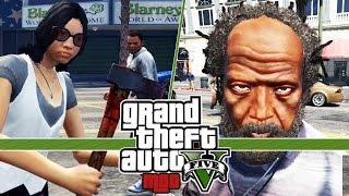 GTA 5 PC: Melee Riot | Pedestrain Riot Mod Gameplay (GTA 5 PC MODS) (HD)