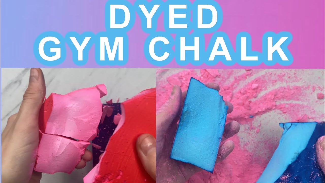 DYED GYM CHALK | PINK & BLUE - YouTube