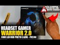 Headset Gamer Warrior 2.0 Com Led Usb Preto e Azul - PH244