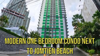 GREAT LOCATION MODERN ONE BEDROOM PATTAYA CONDO NEAR JOMTIEN BEACH REVIEW DUSIT GRAND CONDO VIEW