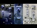 DIY Glam Terrarium Glass Table Lamps | Using Tall Glass Vases | LED Lighting | 2021