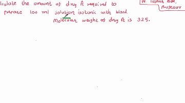 Preparing isotonic solution with non-ionizable substances
