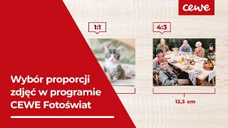 Wybór proporcji zdjęć w programie CEWE FOTOŚWIAT screenshot 2