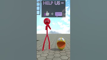 HELP Pacman and Stickman to Save their Best Friend 🙏😂 #friendship #pacman #stickman