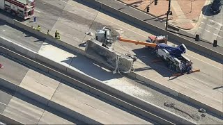EB Loop 820 reopens in North Richland Hills after truck carrying gravel overturns