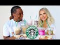 TRYING OUR SUBSCRIBERS FAVE STARBUCKS DRINKS