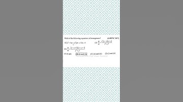 What is a homogeneous equation and a nonhomogeneous equation?||What is non homogeneous?